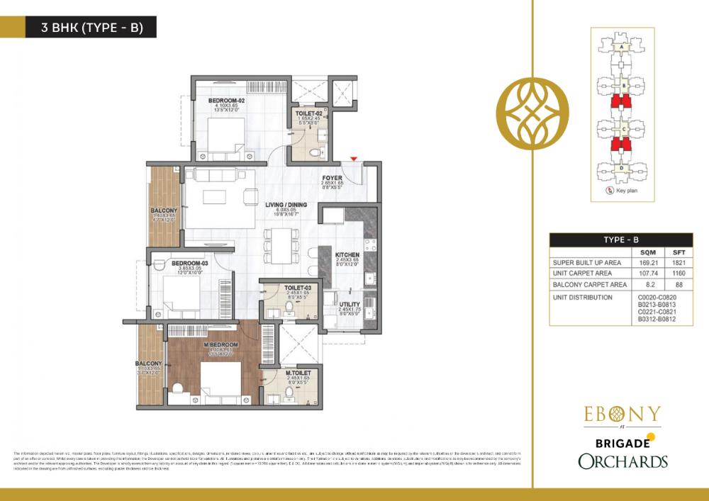3BHK-1821-Ebony-at-Brigade-Orchards