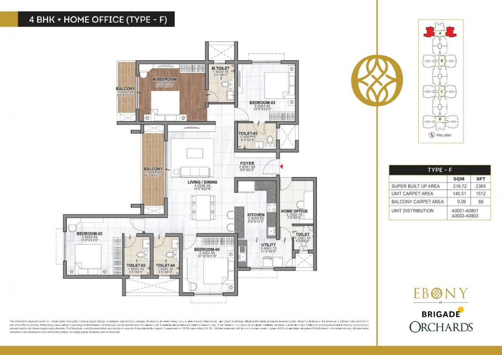 4BHK-Home-Office-2365-Ebony-at-Brigade-Orchards